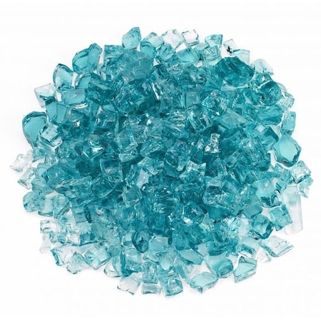 American Fire Glass 1/2 in Azuria Fire Glass, 10 Lb Bag AFF-AZBL12-10